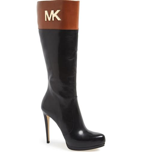 michael kors hayley leather platform boot